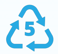 number 5 recycling icon